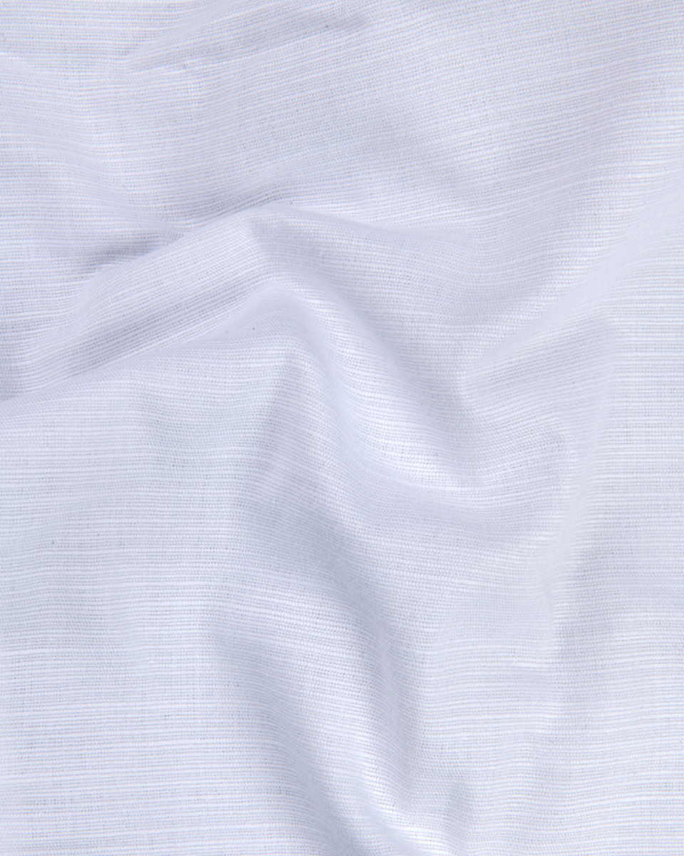 Linen Solid Pure White Men's Shirt