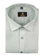 Premium Linen Cotton Mint Gray Colour Men's Shirt