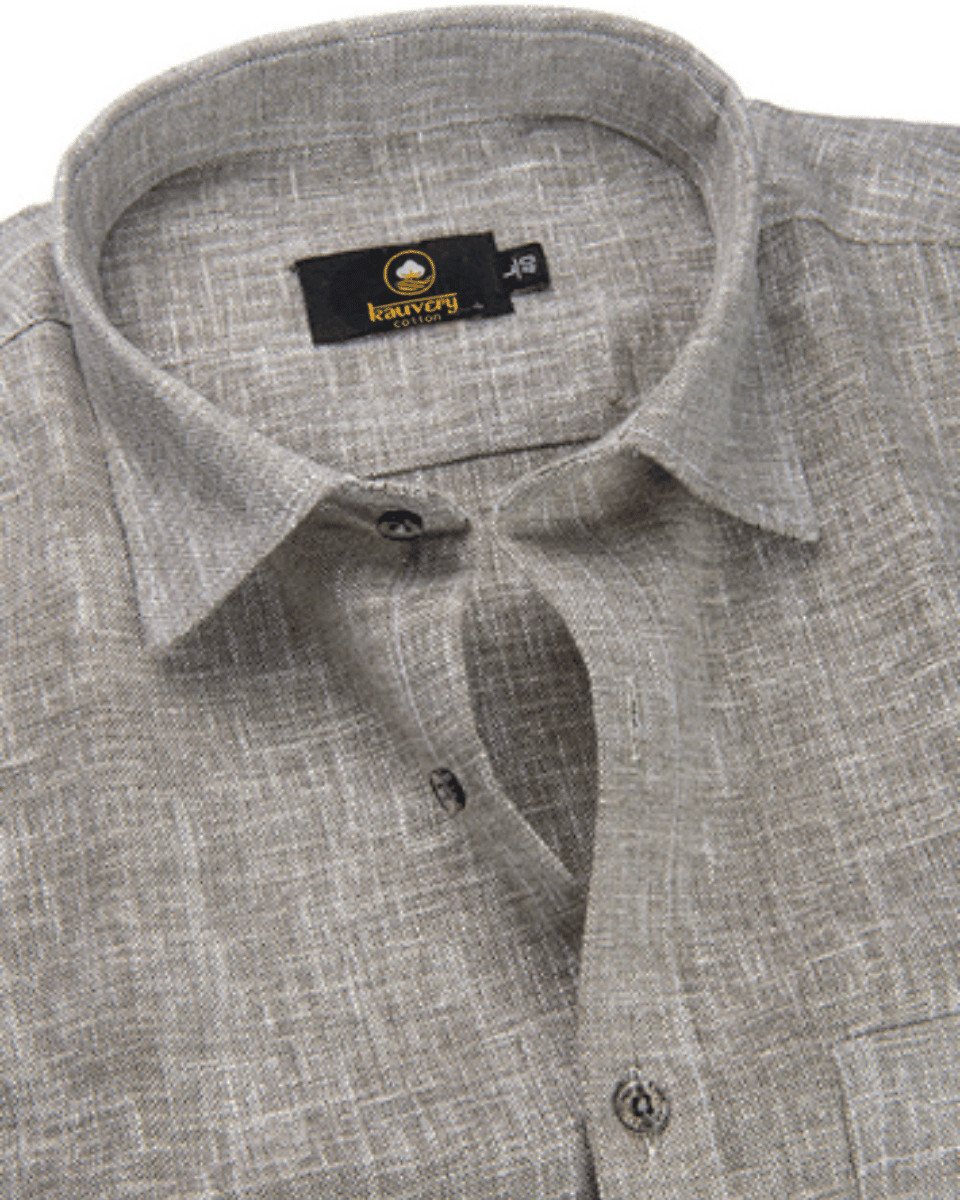 Pure Linen Light Cream Mehndi Colour New Men’s Shirt