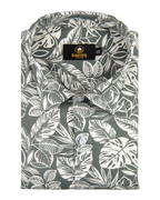 Linen Digital Printed Light Grey Colour Shirt for Men