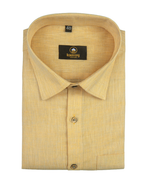 Linen Space Small Lining Mango Colour Men’s Shirt