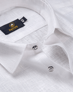 Pure Linen Half White Men's Shirt