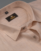 Linen Space Small Lining Peach Colour Men’s Shirt